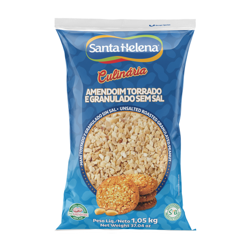 Amendoim Torrado Granulado Sem Sal Santa Helena 1,05kg