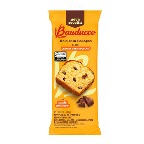 Bolo Bauducco Laranja c/ Chocolate Unidade 200G