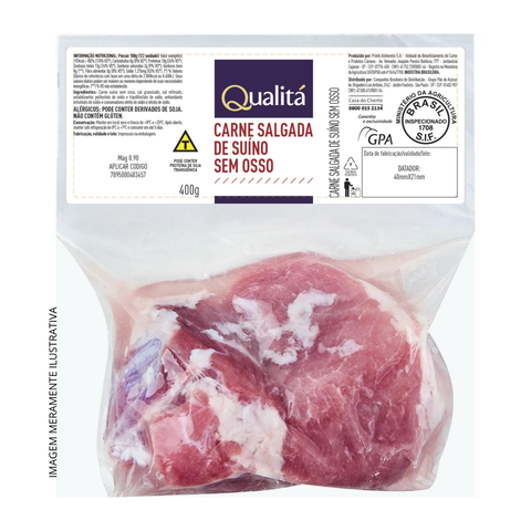 Carne Salgada Suína - QUALITÁ 400g