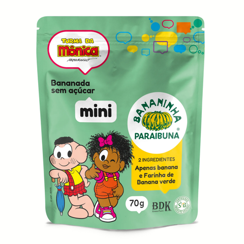 Bananinha Paraibuna Mini Turma da Mônica Sugar-Free 70g