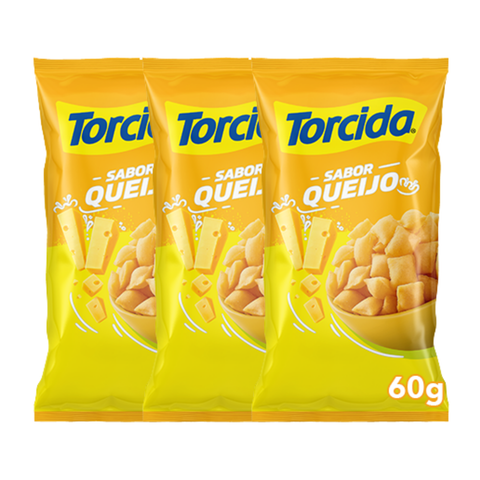 Salgadinho TORCIDA® Queijo 3x60Gr.