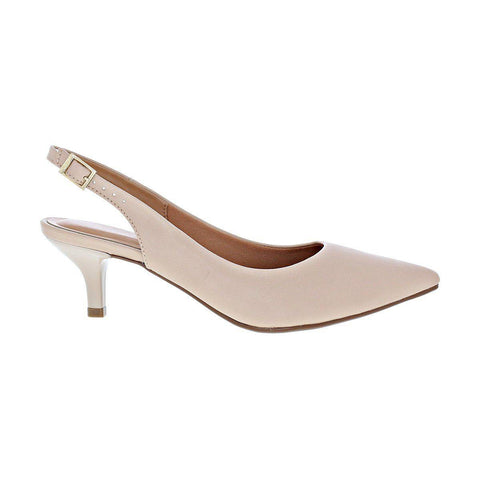 Vizzano 1122-806 Slingback de Salto Baixo em Napa Bege