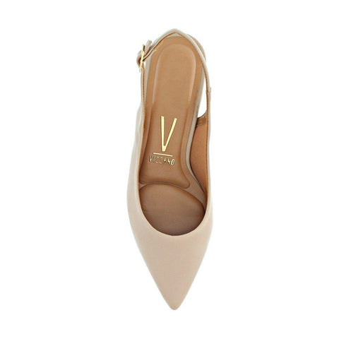 Vizzano 1122-806 Slingback de Salto Baixo em Napa Bege