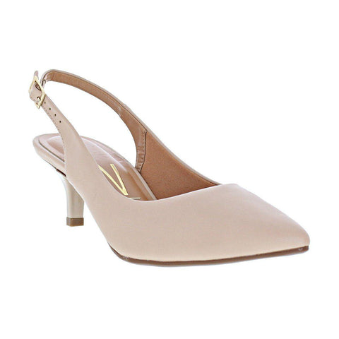 Vizzano 1122-806 Slingback de Salto Baixo em Napa Bege