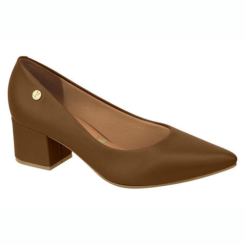 Vizzano 1220-315 Block Heel Pump in Cappuccino Napa