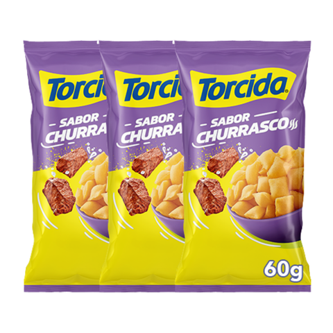 Salgadinho TORCIDA® Churrasco 3x60Gr.
