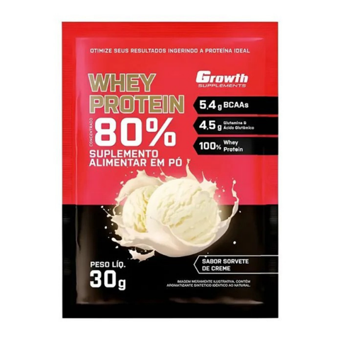 Sachê Dose Whey Protein Concentrado 30gr - Growth Supplements