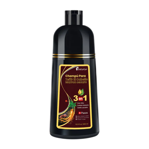 Shampoo Tonalizante Para Cabelo Grisalho Kaisasa 500ml - Marrom Escuro