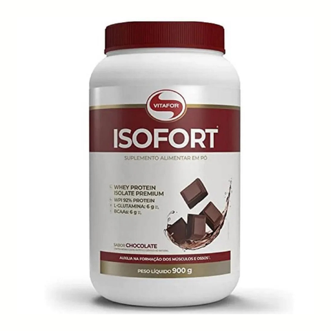 Whey Protein Isolado Chocolate Isofort Vitafor 900g - WPI
