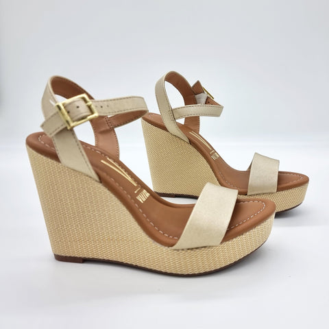 Vizzano 6283-2000 Wedge Sandal in Golden Napa