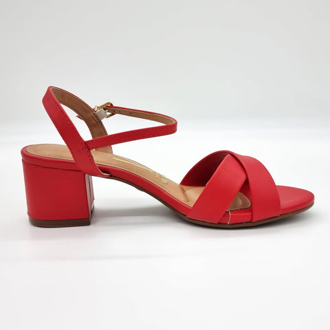 Vizzano 6291-927 Block Heel Sandal in Red Napa