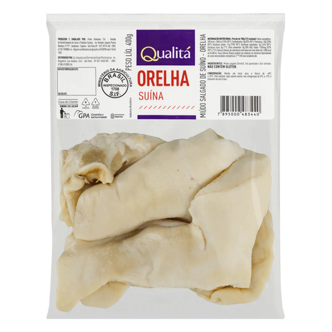 Orelha Suína Salgada QUALITÁ 400g - MEUBRASILONLINE