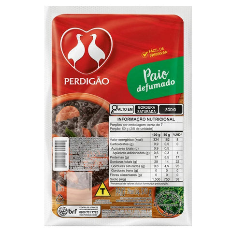 Linguiça Paio Defumada Perdigão 370g - MEUBRASILONLINE