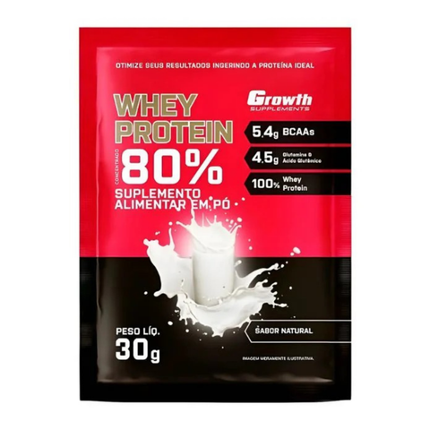 Sachê Dose Whey Protein Concentrado 30gr - Growth Supplements