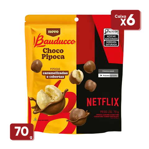 Choco Pipoca Bauducco Netflix 6x70g