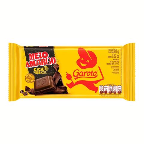 Chocolate Garoto Meio Amargo 3x80g