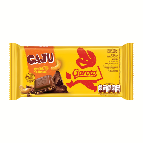 Chocolate Garoto Ao Leite Com Castanha De Caju 3x80g