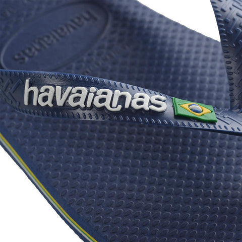 Chinelo Havaianas Brasil Logo Marinho