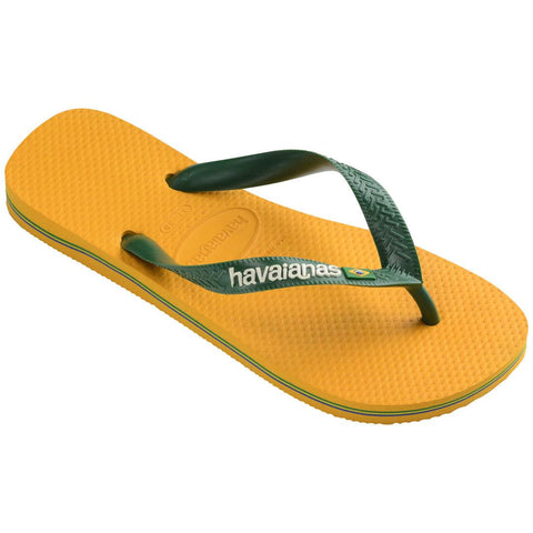 Chinelo Havaianas Brasil Logo Amarelo Pop