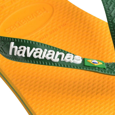 Chinelo Havaianas Brasil Logo Amarelo Pop
