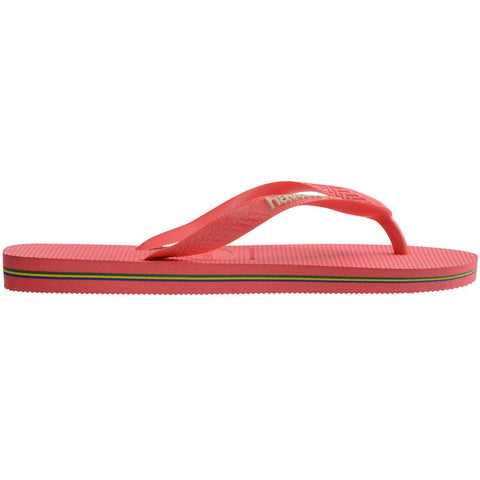 Chinelo Havaianas Brasil Logo Coral Tropical