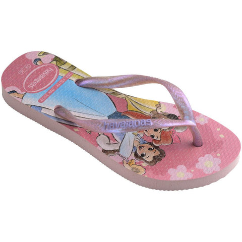 Chinelo Havaianas Infantil Slim Princesas Rosa