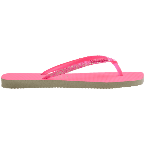 Chinelo Havaianas Slim Square Glitter Neon