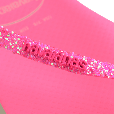 Chinelo Havaianas Slim Square Glitter Neon