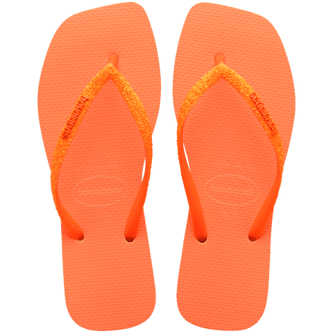 Chinelo Havaianas Slim Square Glitter Neon