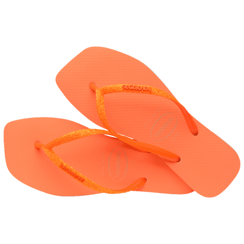 Chinelo Havaianas Slim Square Glitter Neon