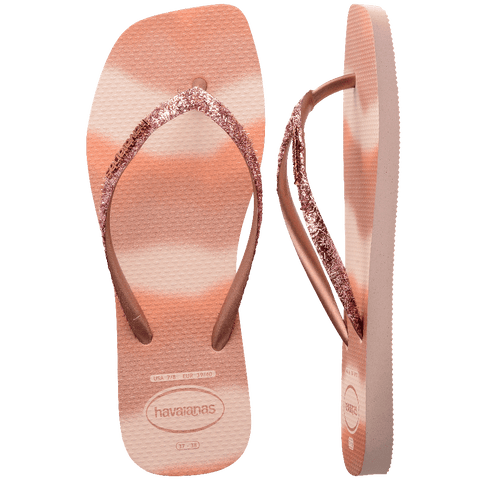 Chinelo Havaianas Slim Square Glitter Party