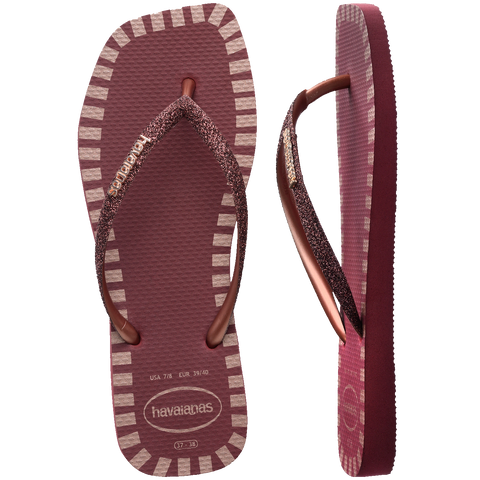 Havaianas Slim Square Glitter Contour Flip-Flops
