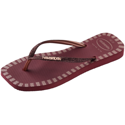 Havaianas Slim Square Glitter Contour Flip-Flops