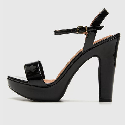 Vizzano 6292-200 High Heel Platform Sandal in Black Patent