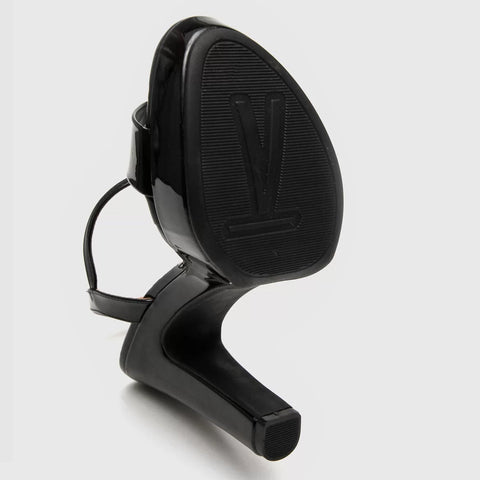 Vizzano 6292-200 High Heel Platform Sandal in Black Patent