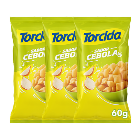 Salgadinho Lucky TORCIDA® Cebola 3x60Gr.