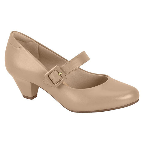 Modare 7005-668 Low Heel Mary-Jane Pump in Beige Napa