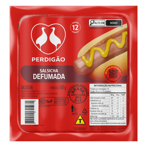 Salsicha Defumada Perdigão - 500g