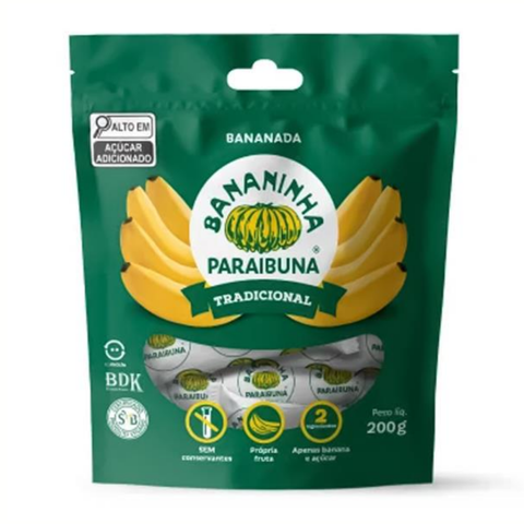 Banana Candy Package Paraibuna with Traditional Sugar 200g