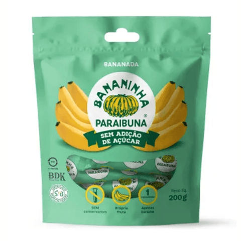 Paraibuna Sugar-Free Banana Snack Packet 200g
