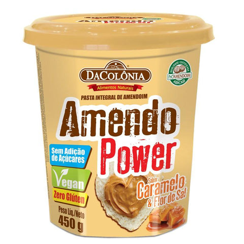 Pasta de Amendoim Amendo Power Caramelo e Flor de Sal 450g