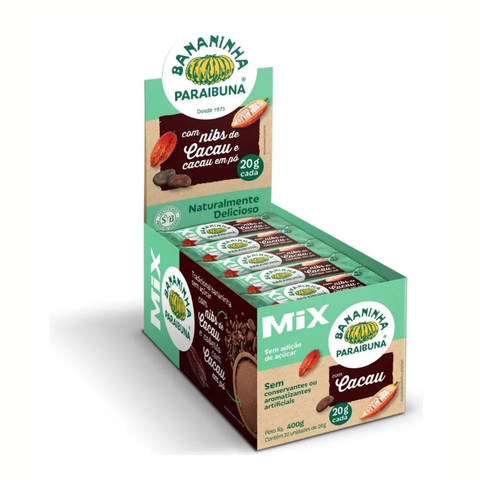 Paraibuna Banana Mix Sugar-Free with Cocoa Nibs and 100% Cocoa Powder - 400g