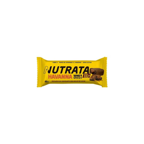 Whey Grego Bar Havanna Caixa 12 Unidades Nutrata Sabor Doce de Leite Havanna