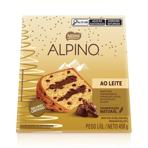 Chocotone Alpino Recheio Cremoso De Chocolate Nestlé 450g