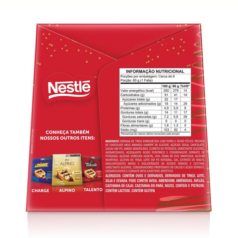 Panetone Nestlé Trufado Recheado Chocolate Natal 450g