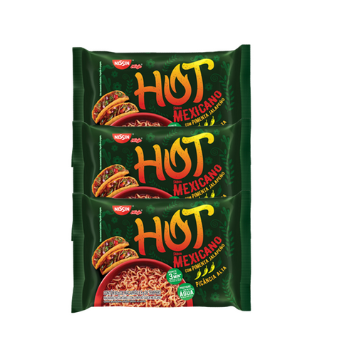 KIT OF 3 HOT MIX Noodles, MEXICAN FLAVOR, 80G