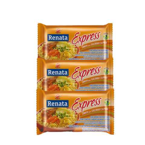 KIT 3 RENATA CHICKEN FLAVORED INSTANT NOODLES 85G