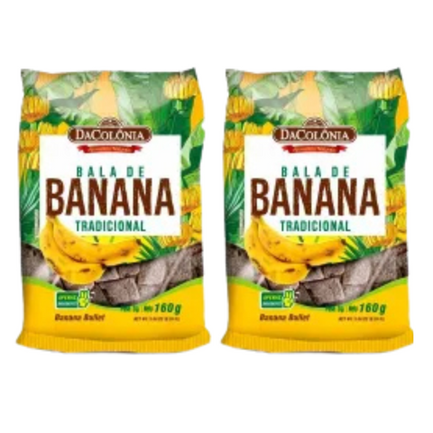 Bala De Banana Dacolonia 2x 160G