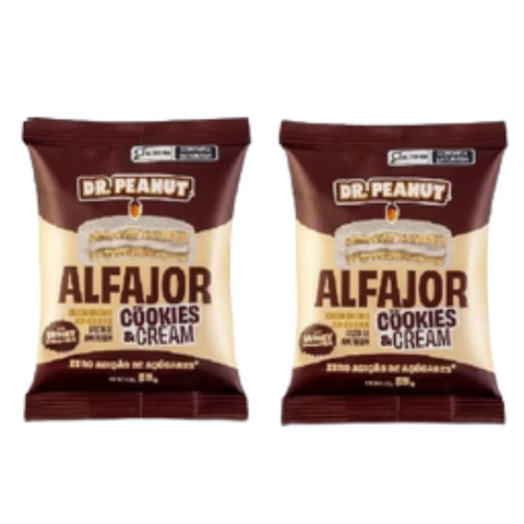 Alfajor Dr Peanut cookies &amp; cream flavor 2x55G