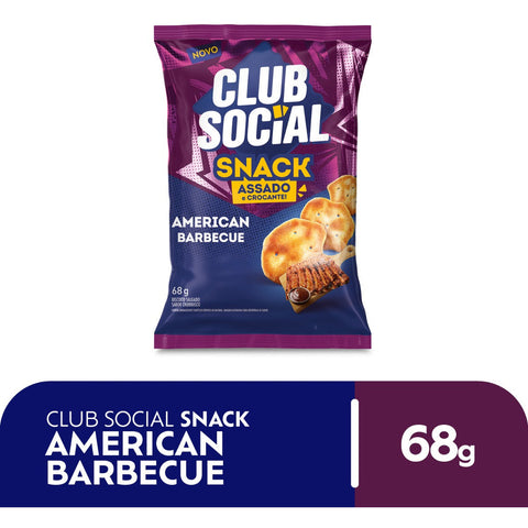 Salgadinho Club Social Snack Assado Barbecue 68g